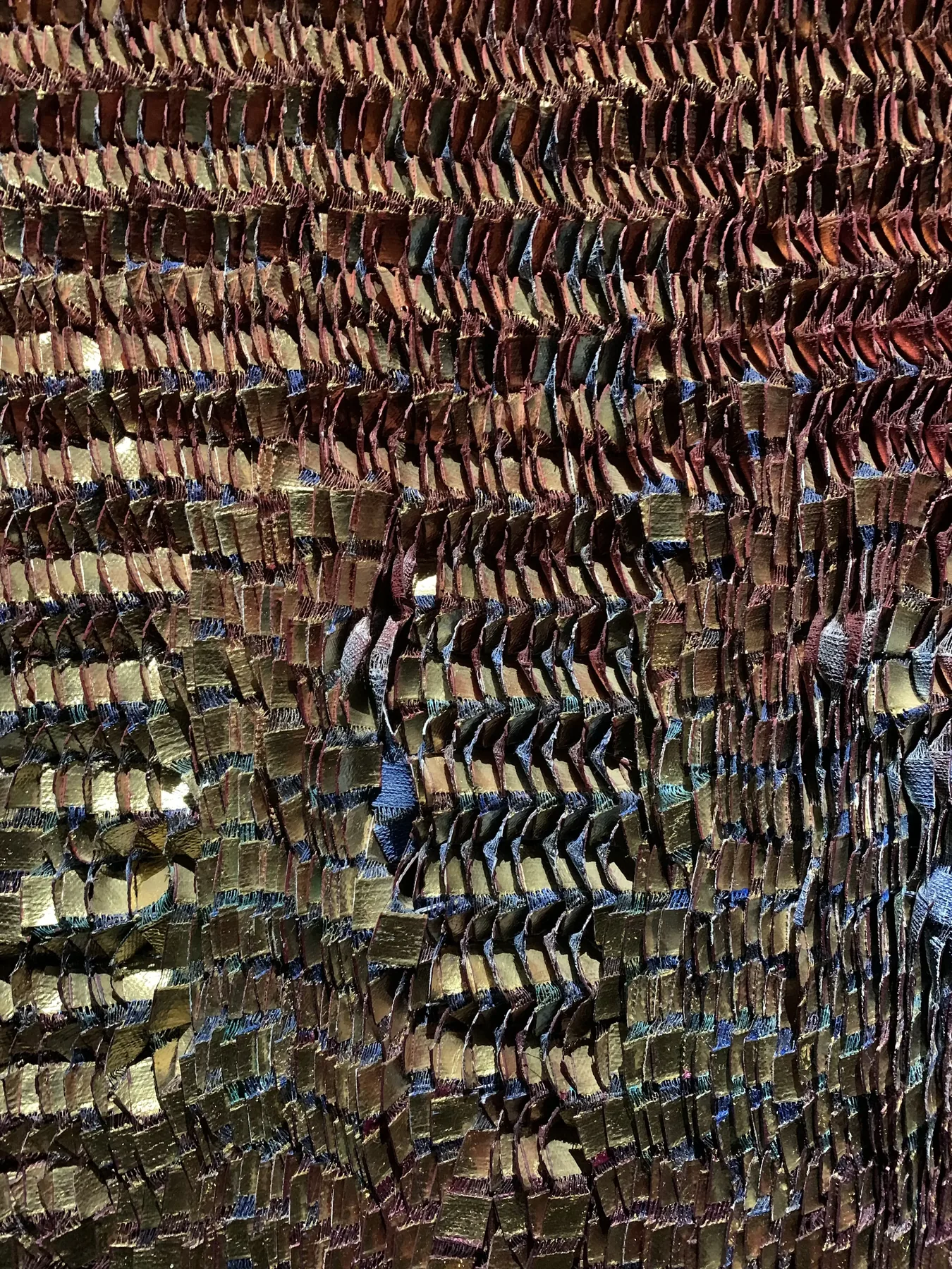 Création textile d'Olga de Amaral — photo Margaux Laurent
