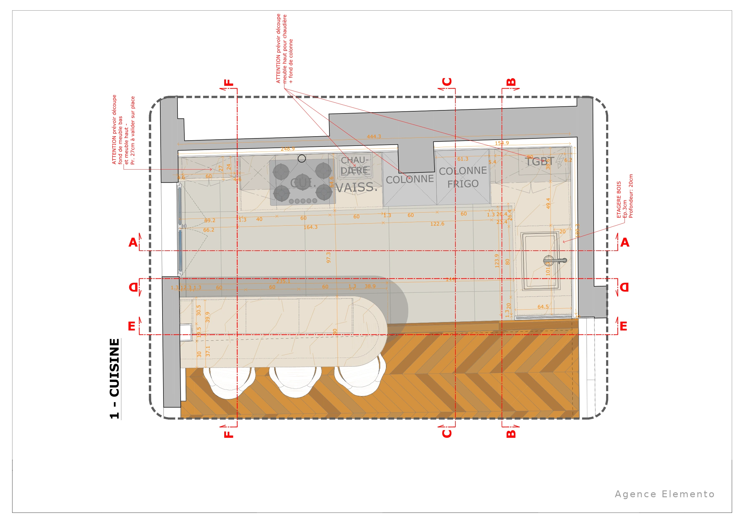 Détails plans — cuisine